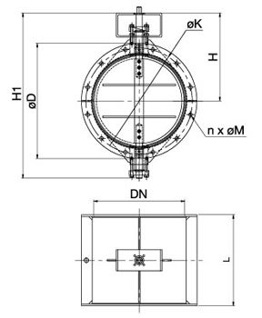 TECWIND蝶閥尺寸圖 TECWIND蝶閥尺寸圖