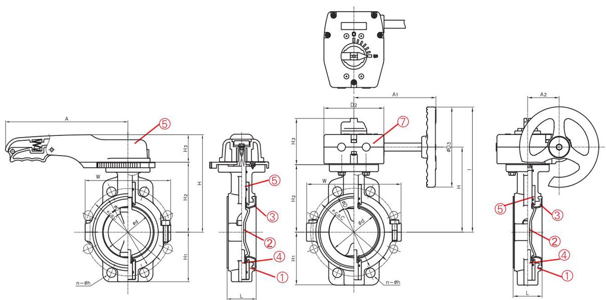 55型手動(dòng)蝶閥2 55型手動(dòng)蝶閥2