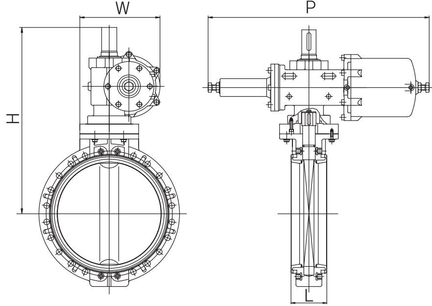 75型氣動蝶閥TW型2 75型氣動蝶閥TW型2