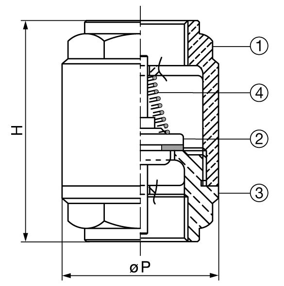 軸向螺紋止回閥尺寸圖 軸向螺紋止回閥尺寸圖